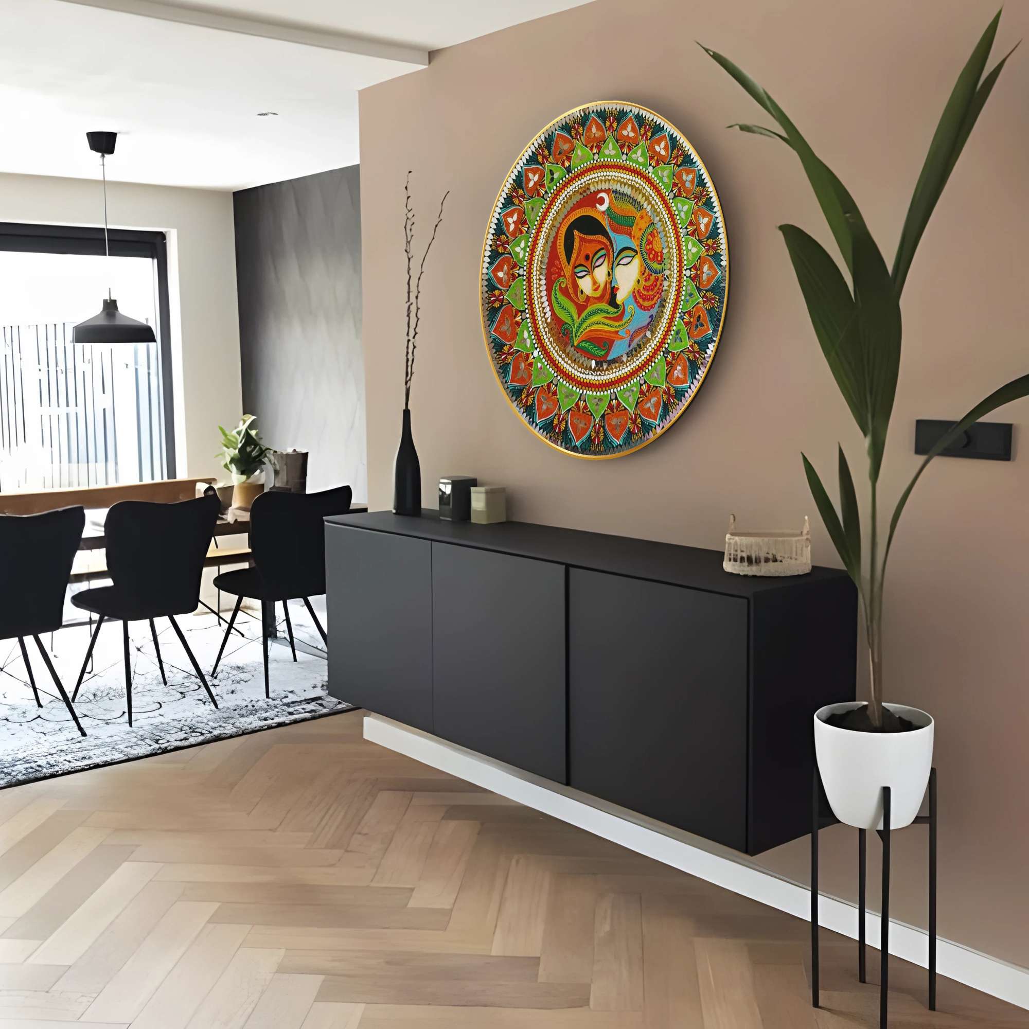 Round Wall Painting - Image 4